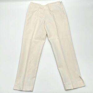 UEC Off white Leggiadro cropped flat front pants size 6